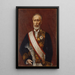 Retrato de Terajima Munenori - Kuroda Seiki — cuadro enmarcado en la pared