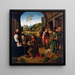 L'Adoración de los Reyes Magos - Taller de Gerard David — cuadro enmarcado en la pared