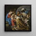 La Adoración de los Reyes Magos - Matthias Stom — cuadro enmarcado en la pared