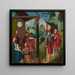 L'Adoración de los Reyes Magos con Tobias y el Ángel - Jan Provoost — cuadro enmarcado en la pared
