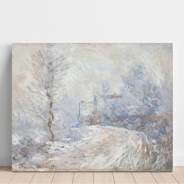 Reproduction of the painting L'Entrée de Giverny under the Snow - Claude Monet