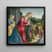 La adoración del niño Jesús - Vincenzo Frediani — cuadro enmarcado en la pared