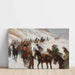 Napoleon’s Army Crossing Somosierra Pass, canvas reproduction leaning against a wall