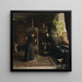 L'artiste danesa Bertha Wegmann pintando un retrato - Jeanna Bauck — cuadro enmarcado en la pared