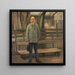 L'homme près du banc - Carl Vilhelm Meyer — cuadro enmarcado en la pared