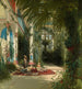 L'interior de la serre en la isla de los pavos reales cerca de Potsdam - Carl Blechen — vista de la obra