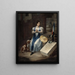 La Femme au chien - L. S. Jean — framed artwork on a wall