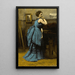 Reproduction of the painting La Dame en bleu by Jean-Baptiste-Camille Corot