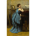 Reproduction of the painting La Dame en bleu by Jean-Baptiste-Camille Corot