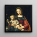 La Madona de los Claveles - Bernardino Luini — cuadro enmarcado en la pared
