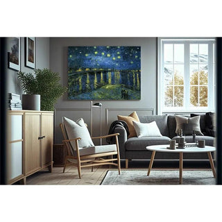 La Nuit étoilée sur le Rhône - Vincent Van Gogh | Reproduction Tableau Décoration murale affiche copie