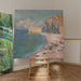 Reproducción del cuadro El Playa y el Acantilado de Amont - Claude Monet