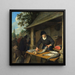 La Poissonnière - Adriaen van Ostade — cuadro enmarcado en la pared