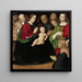 La Sainte Famille avec Quatre Saints et une Donatrice - Antonio Rimpatta — framed artwork on a wall