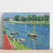 Reproduction of the painting La Seine à Argenteuil, bateaux au mouillage - Gustave Caillebotte