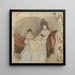 La Hermana del Artista, Edma con su Hija Jeanne - Berthe Morisot — cuadro enmarcado en la pared