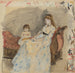 La Hermana del Artista, Edma con su Hija Jeanne - Berthe Morisot — vista de la obra