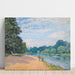 Reproduction of the painting The Thames with Hampton Church - Alfred Sisley