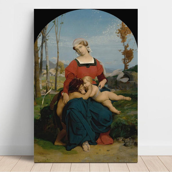 Reproduction of the painting of The Virgin, the Child Jesus, and Saint John - Jean-Léon Gérôme
