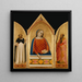 The Virgin Mary with Saints Thomas Aquinas and Paul - Bernardo Daddi — framed artwork on a wall