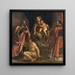 The Virgin and Child with Saint Martin and Saint Pétronius - Alessandro Maganza — framed artwork on a wall