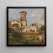 La Villa Malta en Roma - Johan Christian Dahl — cuadro enmarcado en la pared