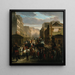 La bajada de la Courtille - Charles Nanteuil — cuadro enmarcado en la pared