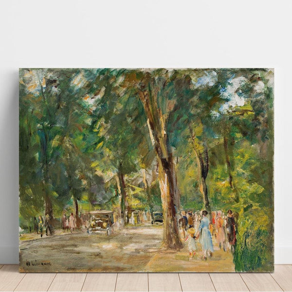 La grande rue du lac à Wannsee avec des promeneurs - Max Liebermann | Reproduction Tableau Décoration murale affiche copie