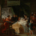 La muerte de Leonardo da Vinci en los brazos de Francisco I - François-Guillaume Ménageot — presentado en un interior