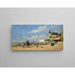 La playa de Trouville (1863) – Eugène Boudin — cuadro enmarcado en la pared