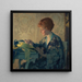 La pluma azul - William John Edmondson — cuadro enmarcado en la pared
