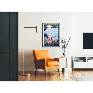 La route des Alpes - Affiche vintage