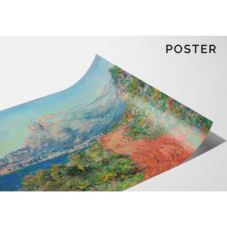 La route rouge près de Menton - Claude Monet | Reproduction Tableau Décoration murale affiche copie