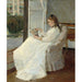 Reproducción del cuadro La hermana del artista en la ventana - Berthe Morisot