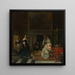 La visita a la vivero - Gabriel Metsu — cuadro enmarcado en la pared