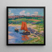 La voile rouge - Henry Moret — cuadro enmarcado en la pared