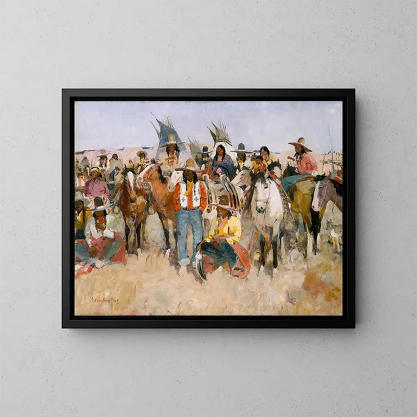 Fête des Jicarilla Apache - LaVerne Nelson Black — cuadro enmarcado en la pared