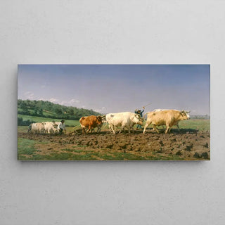 Reproduction tableau | Labourage nivernais - Rosa Bonheur | Poster - Toile - Aluminium
