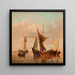 Tranquil Lake Painting - Willem van de Velde the Younger — framed artwork on a wall