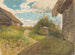 Paisaje entre graneros de heno - Ladislav Mednyánszky — vista de la obra