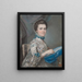 Self-portrait painting - Lady Mary Lowther — framed artwork on a wall
