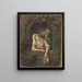 a painting "A Naked Woman Emptying a Chamber Pot Out of the Window, Behind Her a Young Man Smoking" by Lambert Antonius Claessens — framed artwork on a wall
