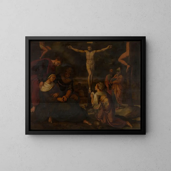 Calvaire - Lambert van Noort — cuadro enmarcado en la pared