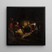 Lamentación a la luz de las velas - Jacopo Bassano — cuadro enmarcado en la pared
