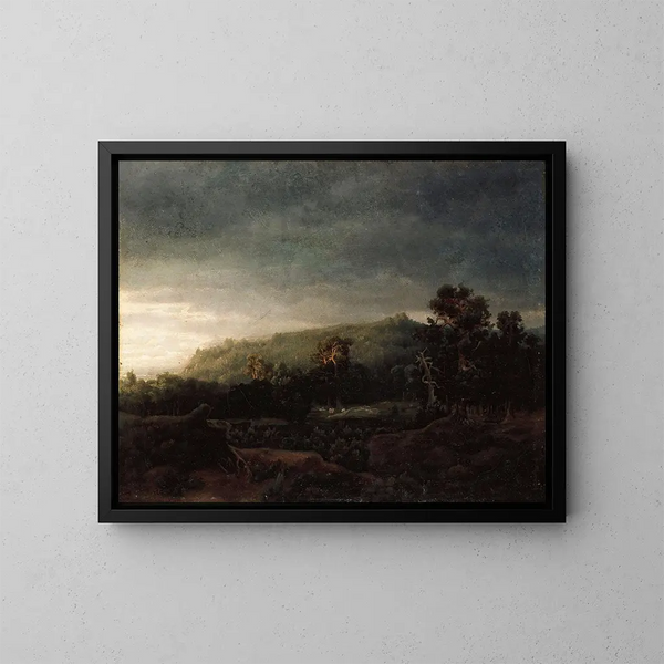 Un bosque - Lars Hertervig — cuadro enmarcado en la pared