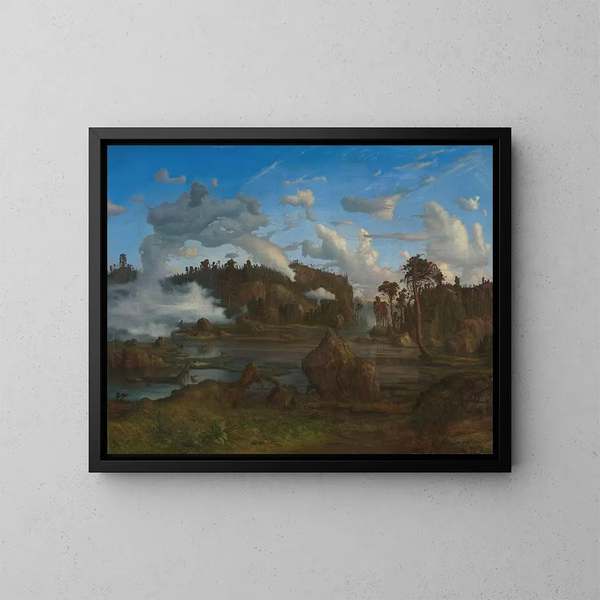 El Tarn - Lars Hertervig — cuadro enmarcado en la pared
