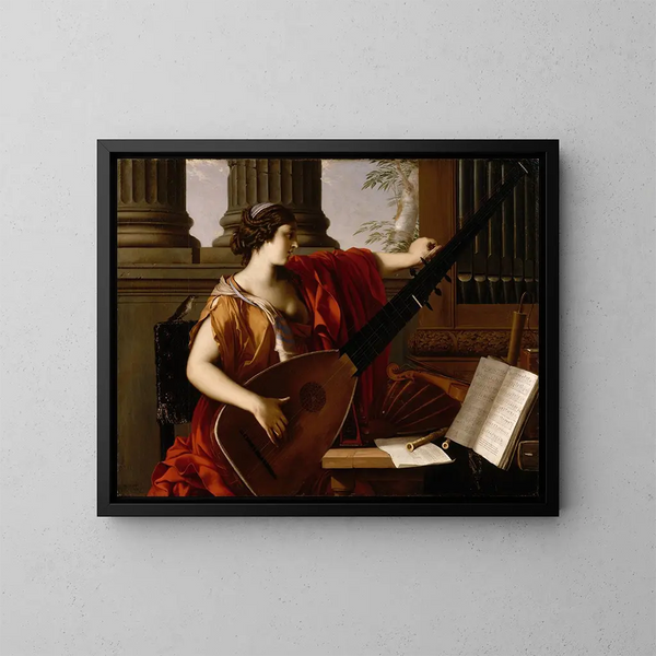 Alegoría de la música - Laurent de La Hyre — cuadro enmarcado en la pared
