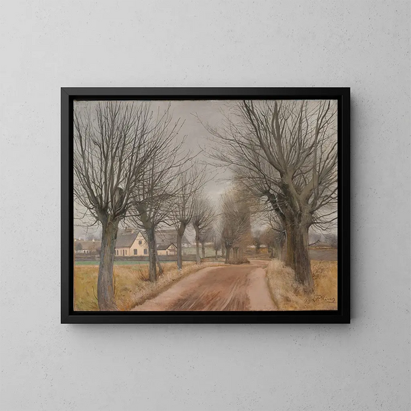 a road near Vindern, Zealand - Laurits Andersen Ring — framed artwork on a wall