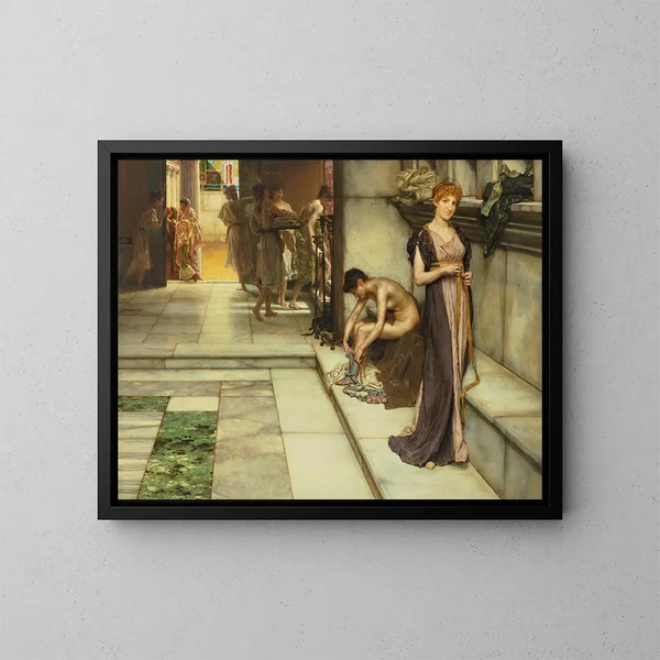 Un apodytère - Lawrence Alma-Tadema — cuadro enmarcado en la pared