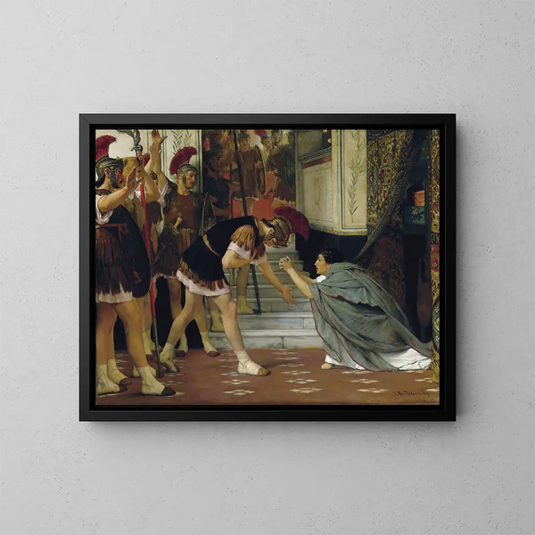 Proclamación de Claudio emperador - Lawrence Alma-Tadema — cuadro enmarcado en la pared